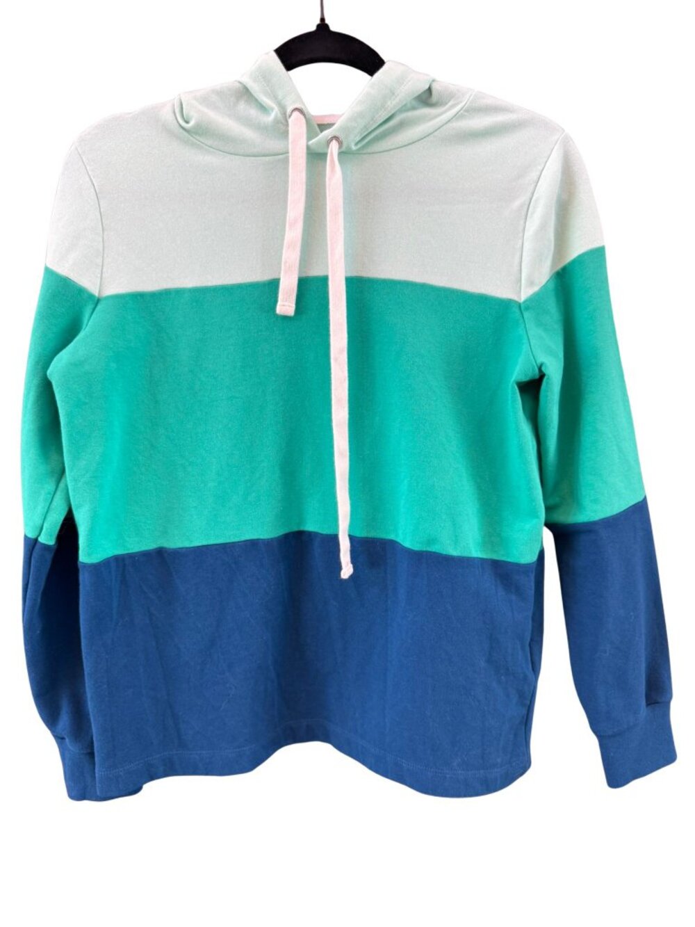 J.Crew Colorblock Hoodie Mint Teal Navy XS
